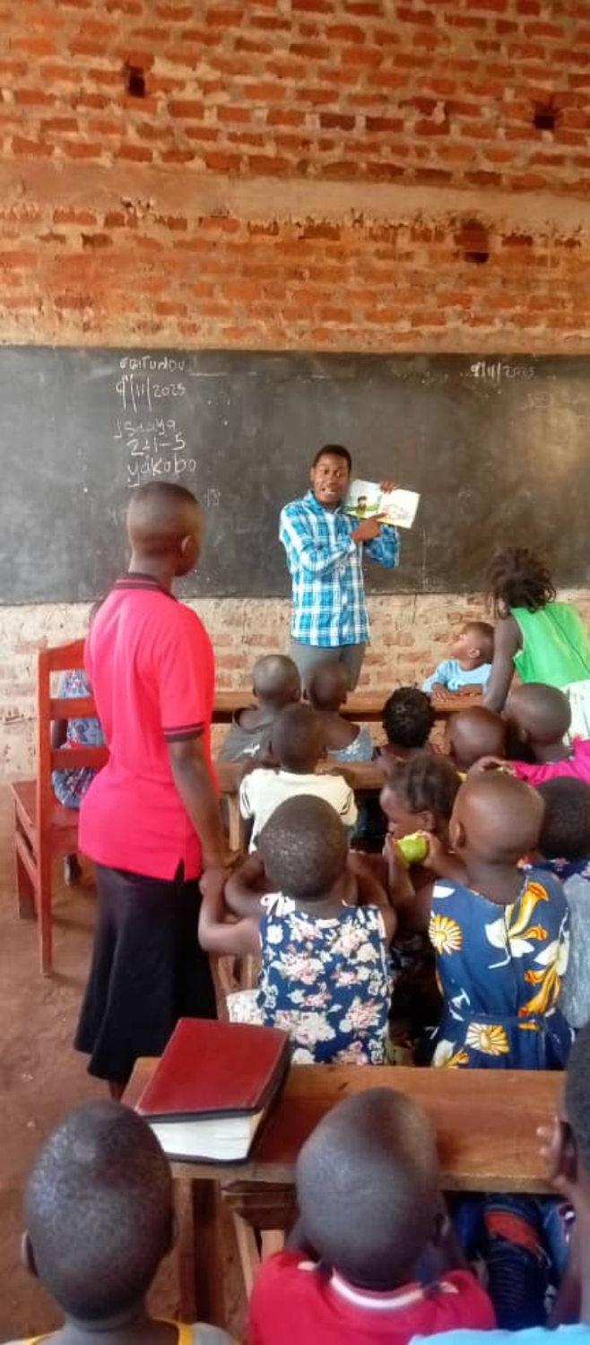 Children gathered in a learning activity