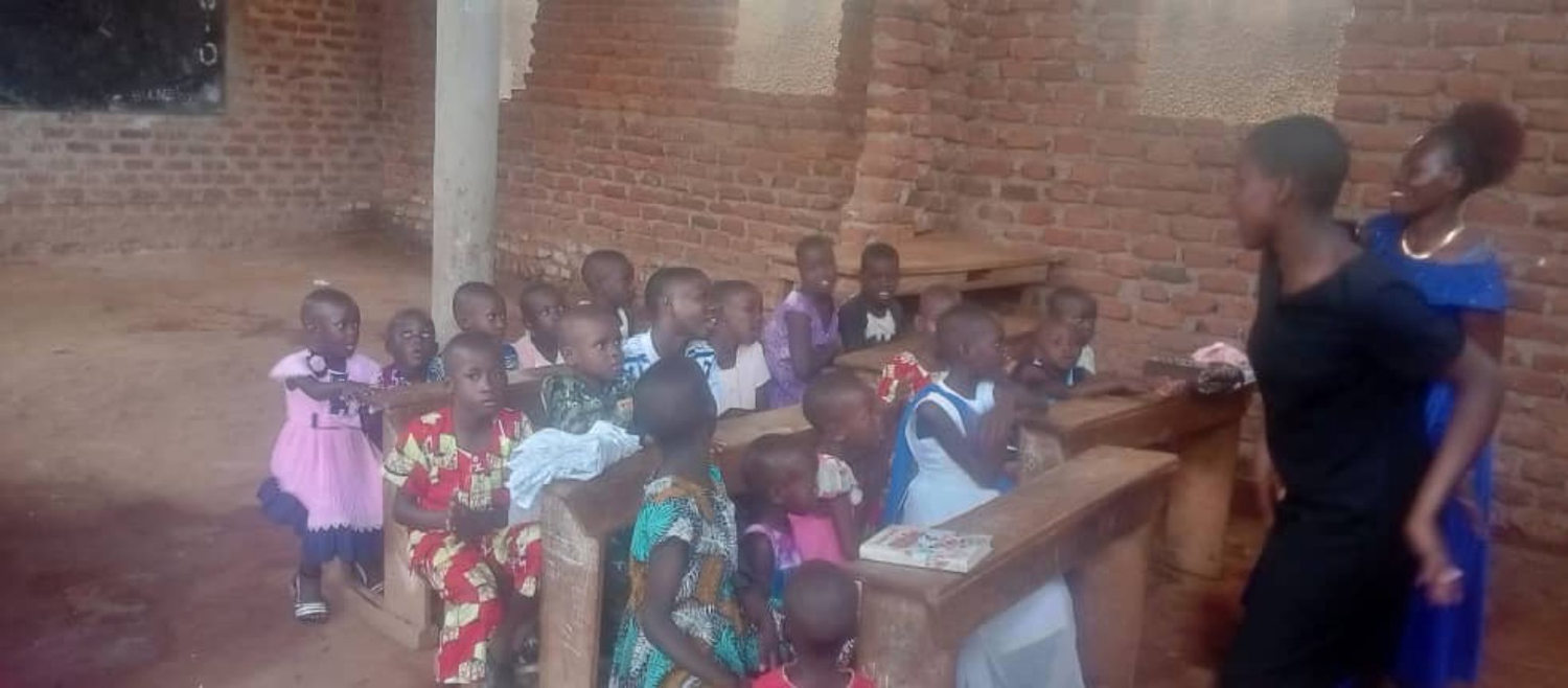 Children gathered in a learning activity